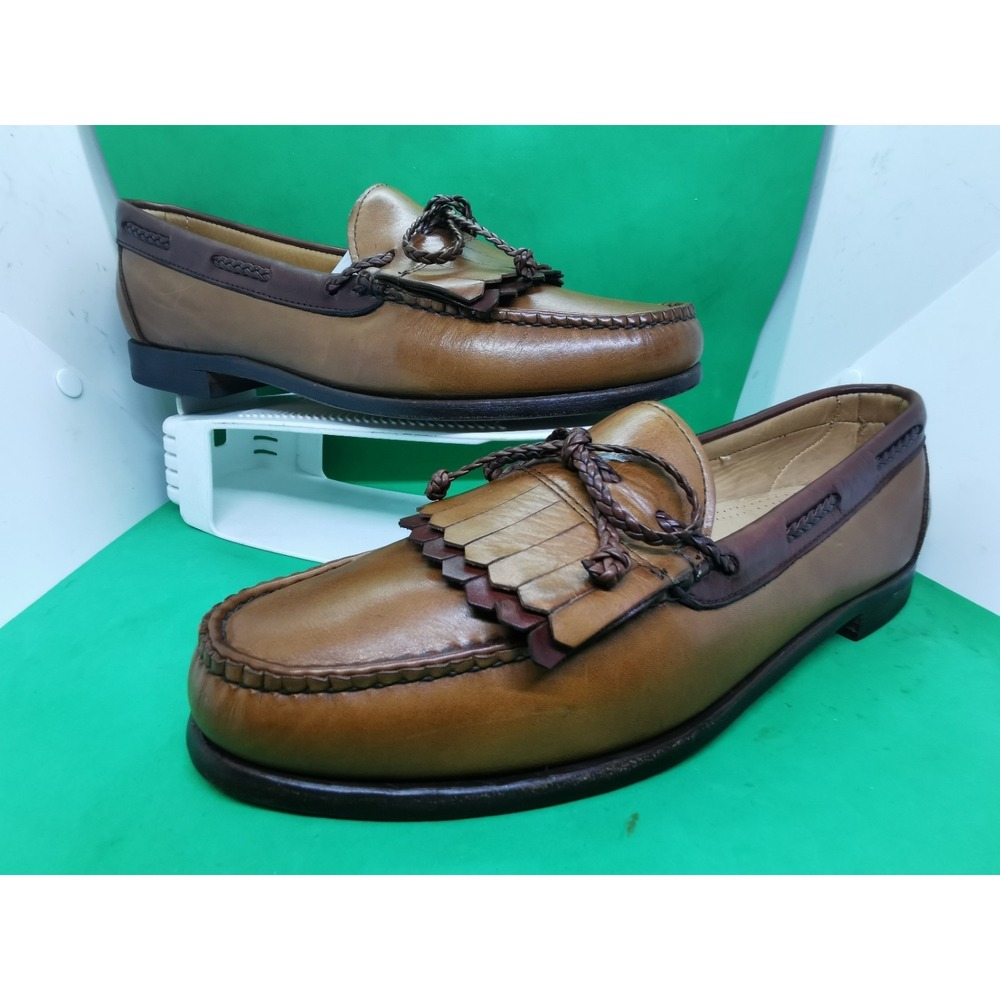 ALLEN EDMONDS Woodstock Chestnut Brown Leather Loafers Size 12 C USA